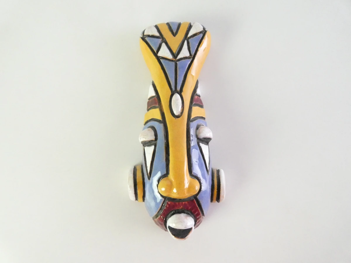 3 keramische Afrikaanse maskers