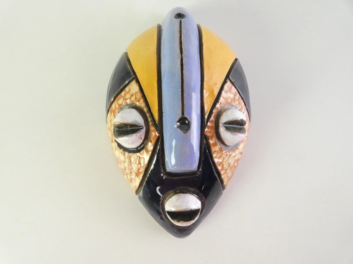 3 keramische Afrikaanse maskers