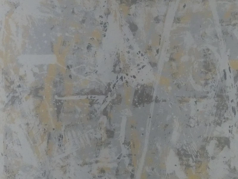 Abstracte ingelijste zeefdruk gesigneerd