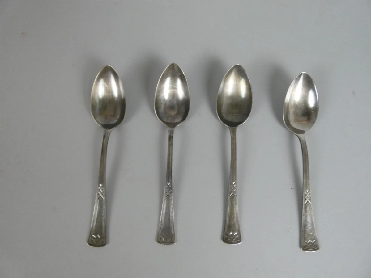 4 Art Deco lepeltjes