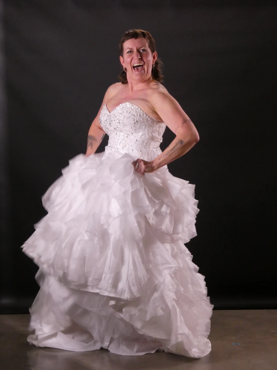 Kelly Star Bruidsjurk (Ball-Gown, Strapless, met Sleep) - nieuwstaat