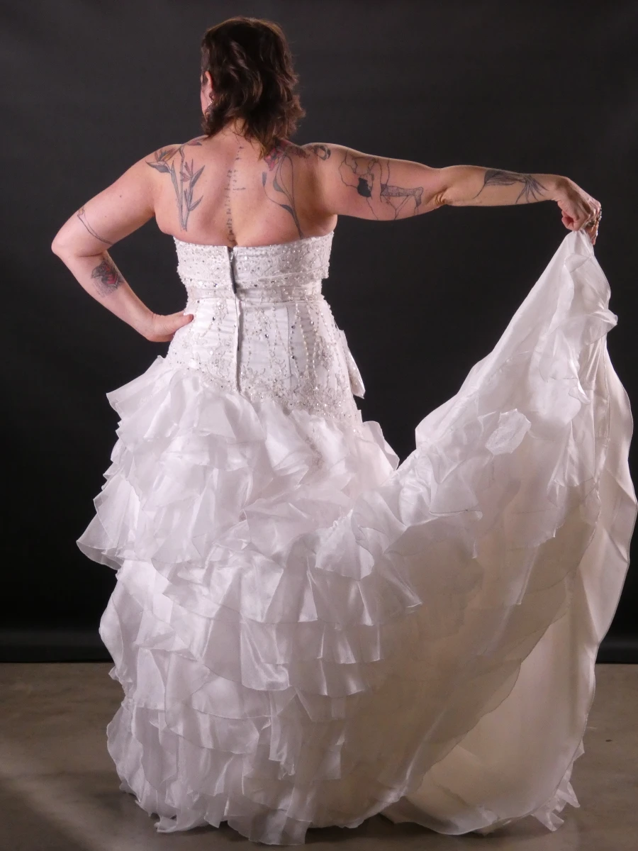 Kelly Star Bruidsjurk (Ball-Gown, Strapless, met Sleep) - nieuwstaat