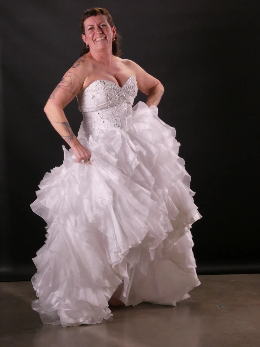 Kelly Star Bruidsjurk (Ball-Gown, Strapless, met Sleep) - nieuwstaat