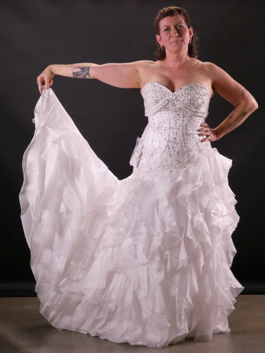 Kelly Star Bruidsjurk (Ball-Gown, Strapless, met Sleep) - nieuwstaat
