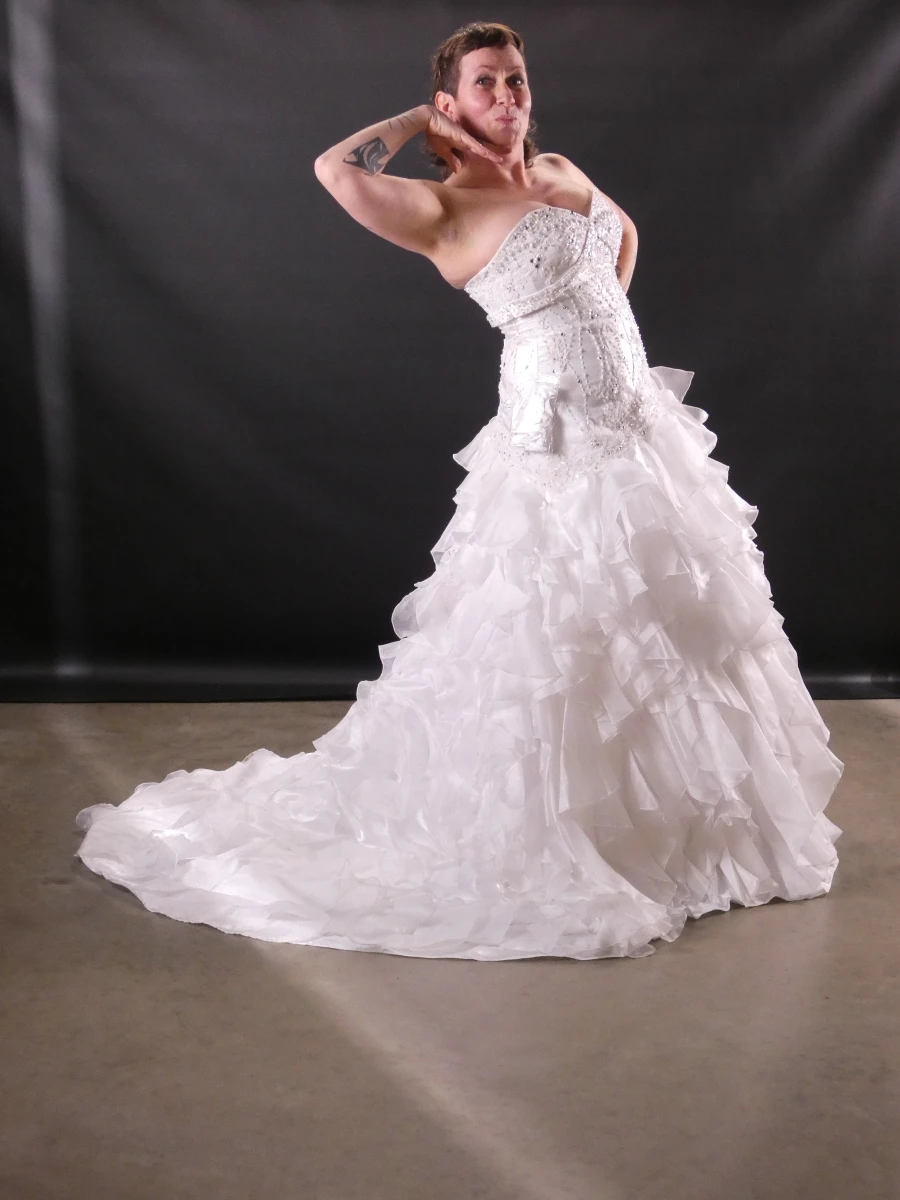 Kelly Star Bruidsjurk (Ball-Gown, Strapless, met Sleep) - nieuwstaat