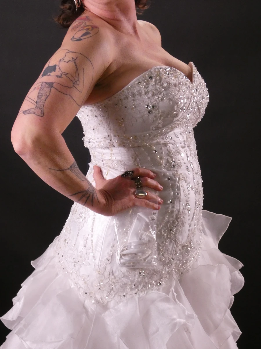 Kelly Star Bruidsjurk (Ball-Gown, Strapless, met Sleep) - nieuwstaat