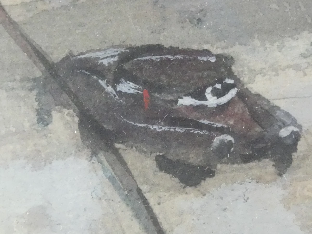 Ingelijste aquarel stadsgezicht