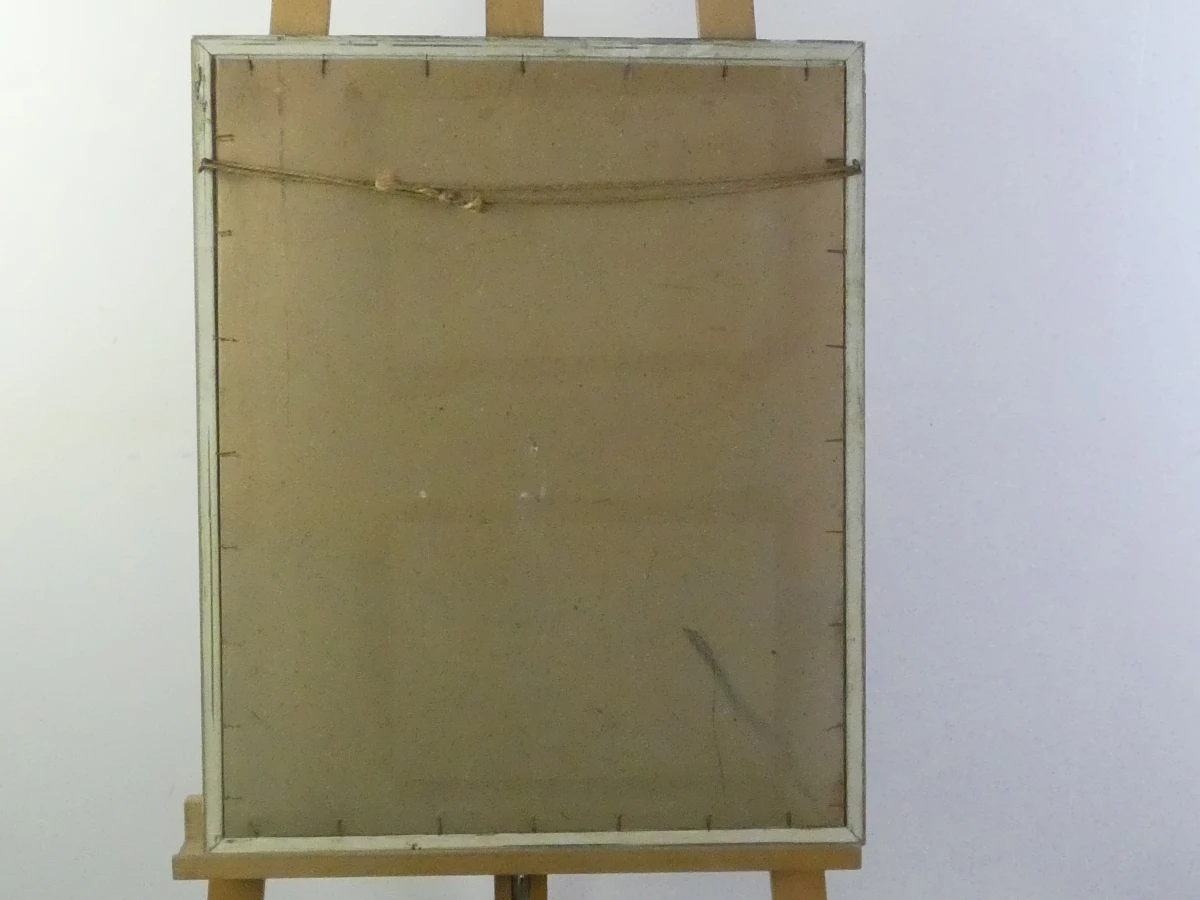Ingelijste aquarel stadsgezicht