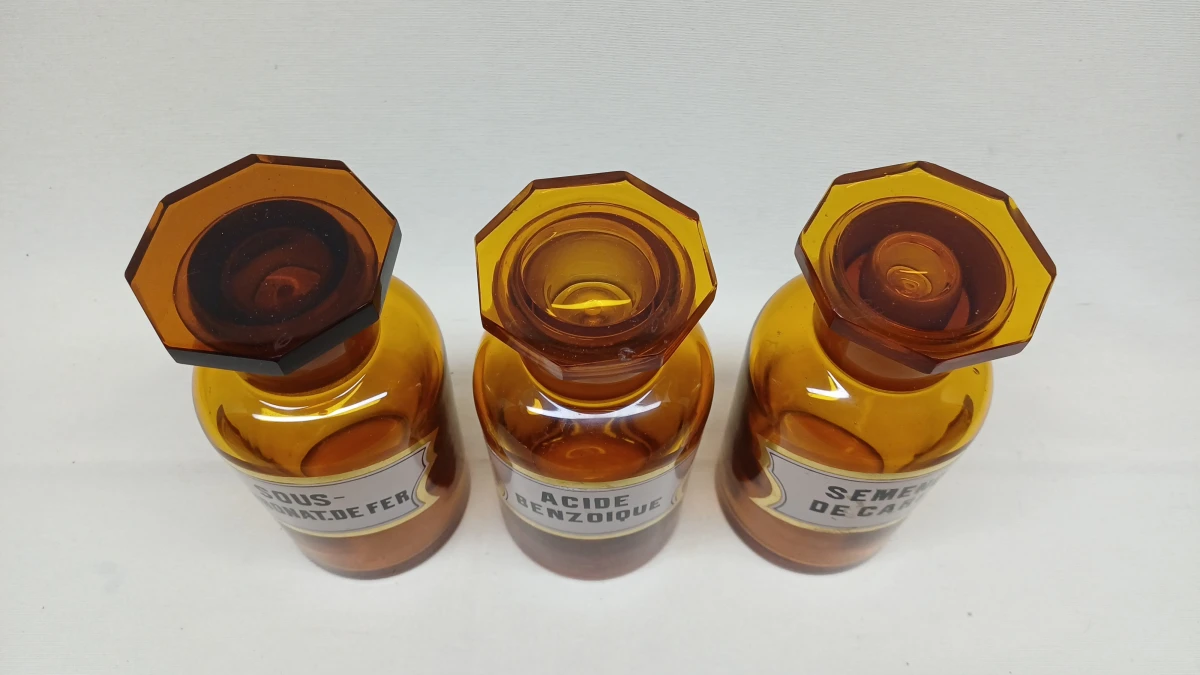 Vintage Set Apothekersflessen