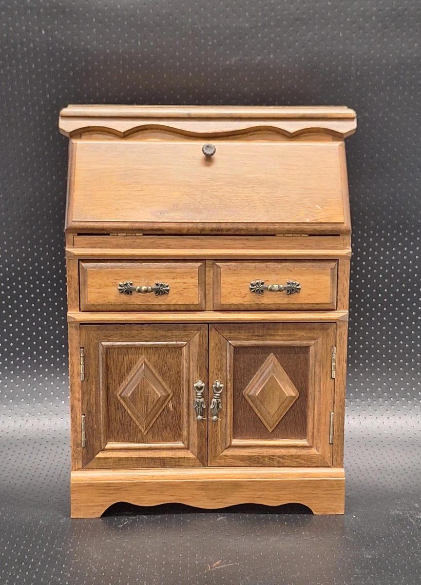 Charmant vintage sieradenkastje in secretaresse-stijl – Praktisch en decoratief