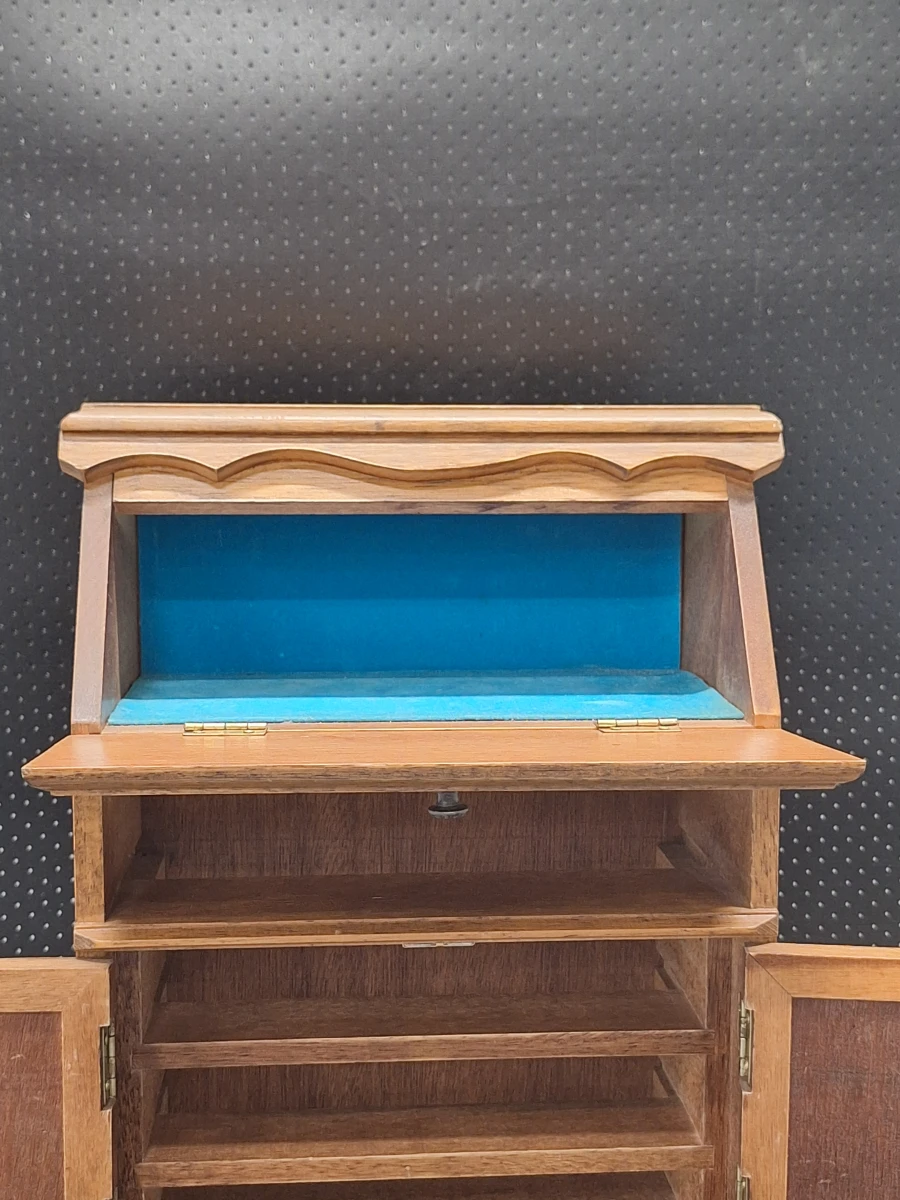 Charmant vintage sieradenkastje in secretaresse-stijl – Praktisch en decoratief