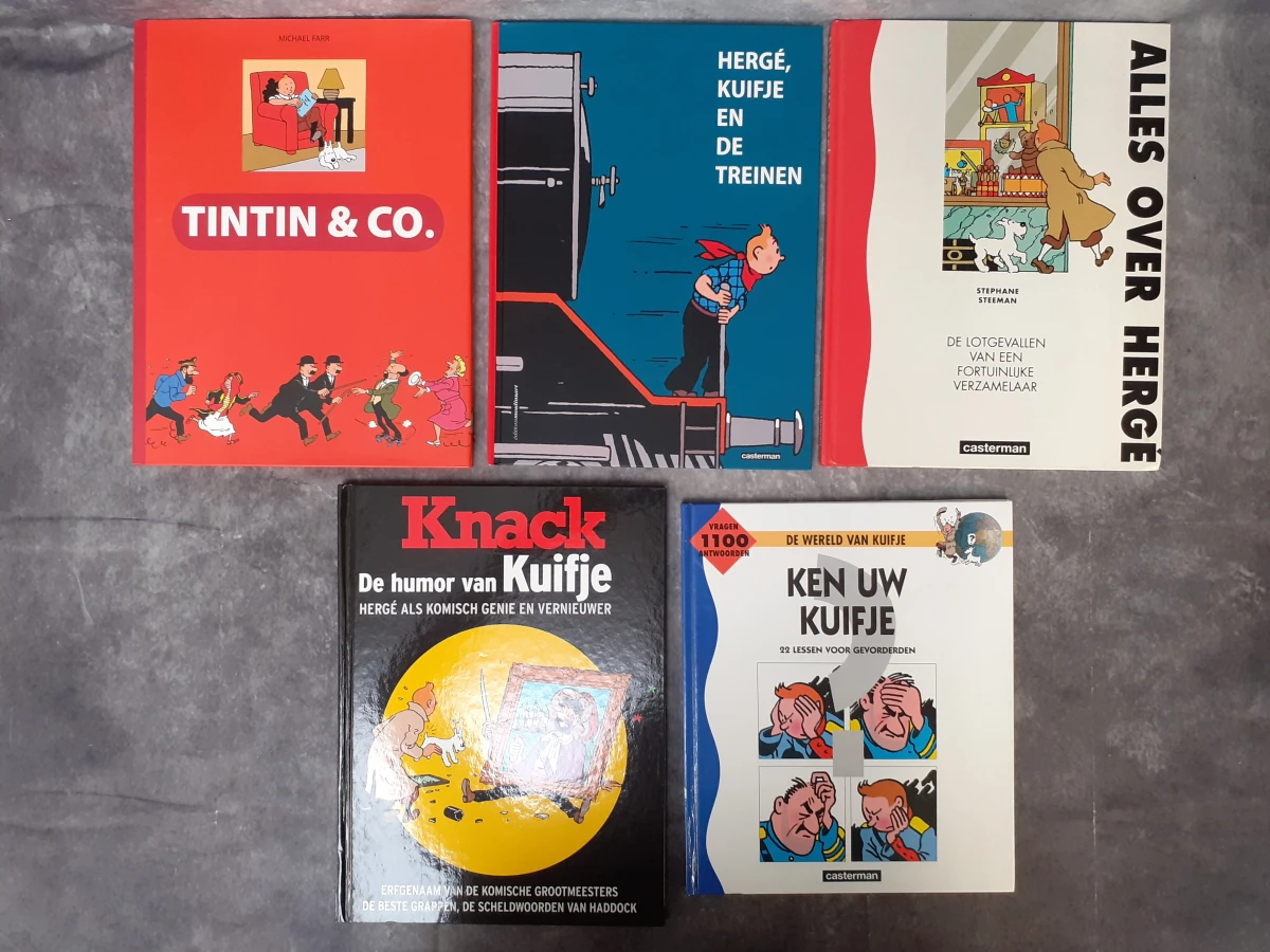 Strips: Set van 5 exclusieve Kuifje boeken – kavel bij De Kringwinkel, Gent