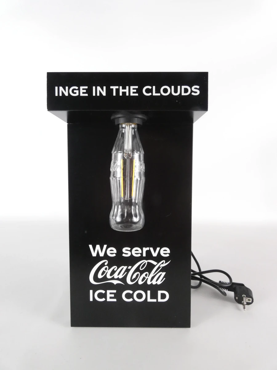 Vintage Coca-Cola wandlamp met flesvormige lamp