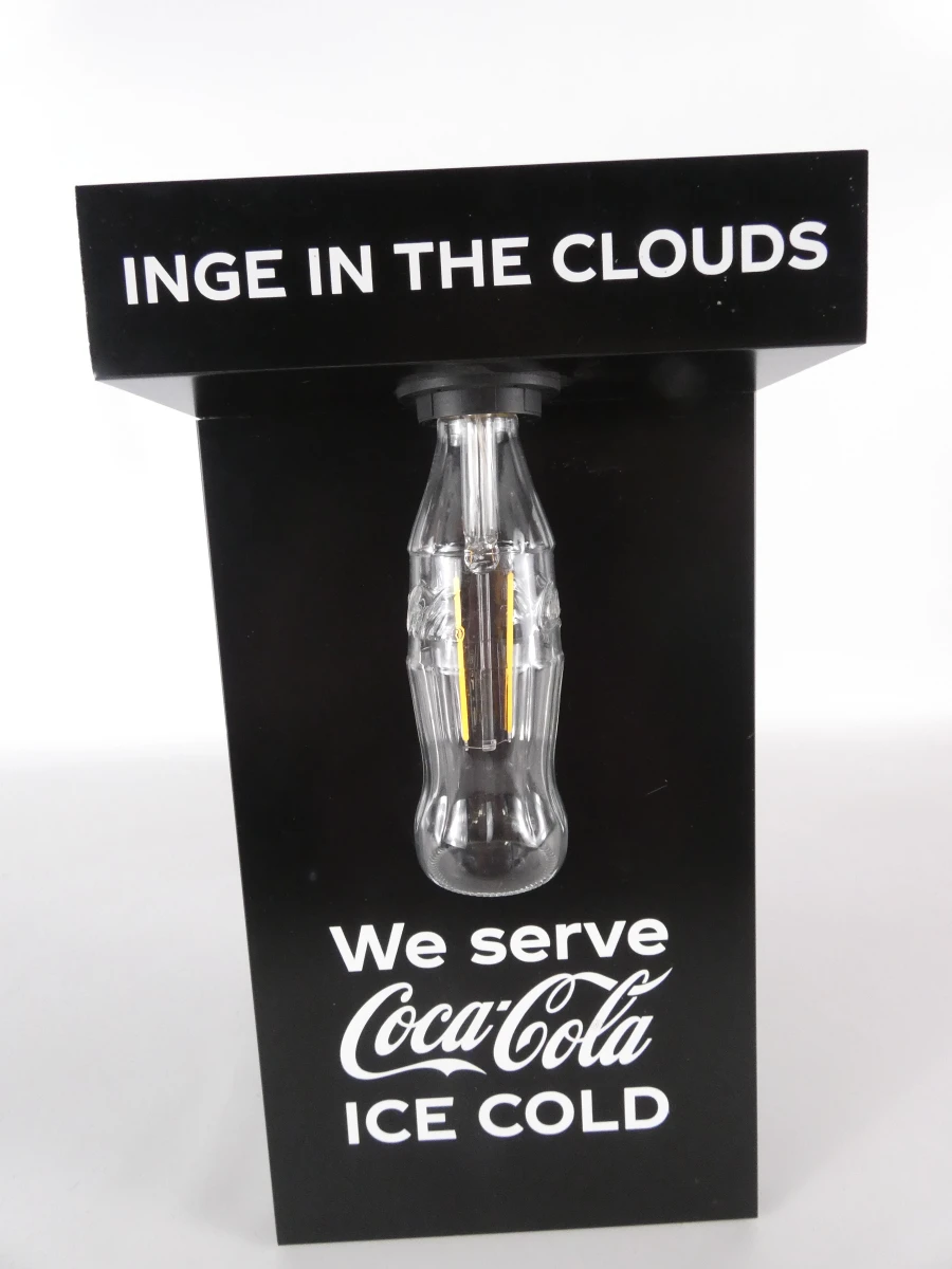 Vintage Coca-Cola wandlamp met flesvormige lamp
