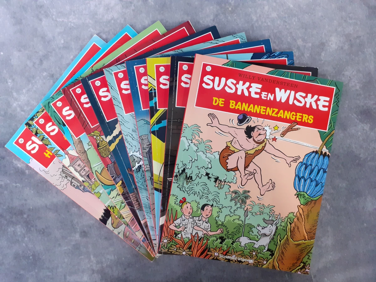 Strips: Lot van 10 Suske en Wiske albums – kavel bij De Kringwinkel, Gent