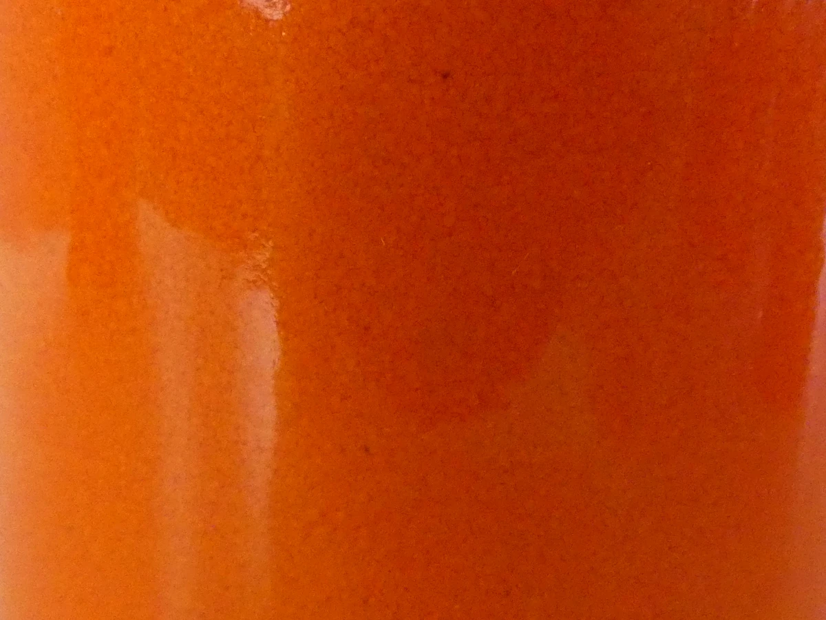 Oranje keramische koffiekan met 6 kopjes - Italië