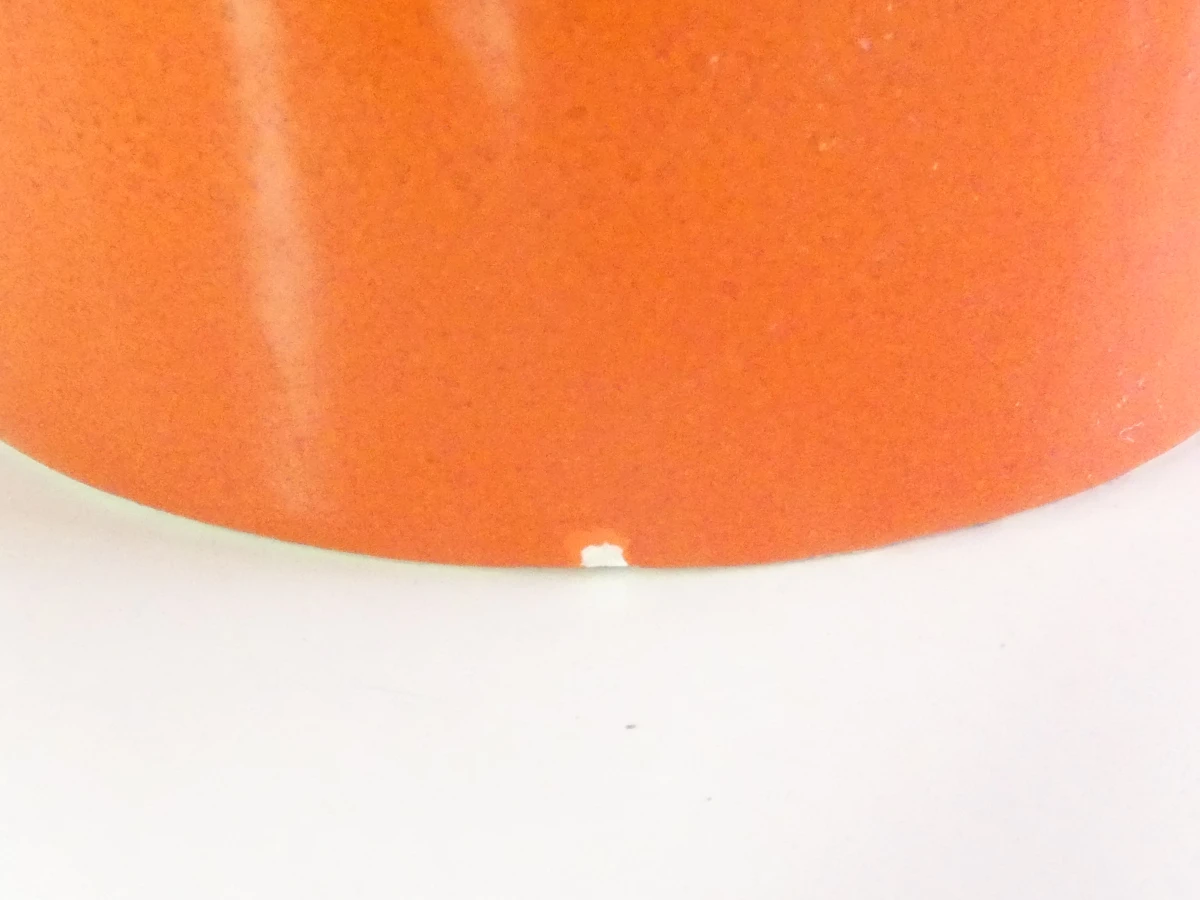 Oranje keramische koffiekan met 6 kopjes - Italië