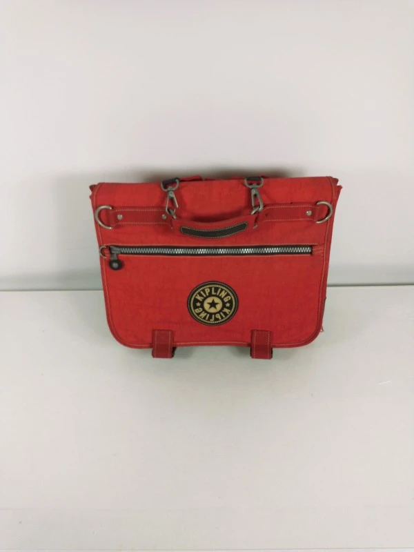 Kipling rugzak/schooltas in rood met etui en 6 aapjes-sleutelhangers