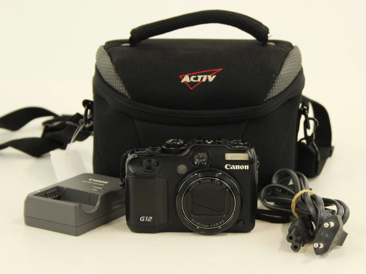 Canon G12 digitale compactcamera met tas en lader
