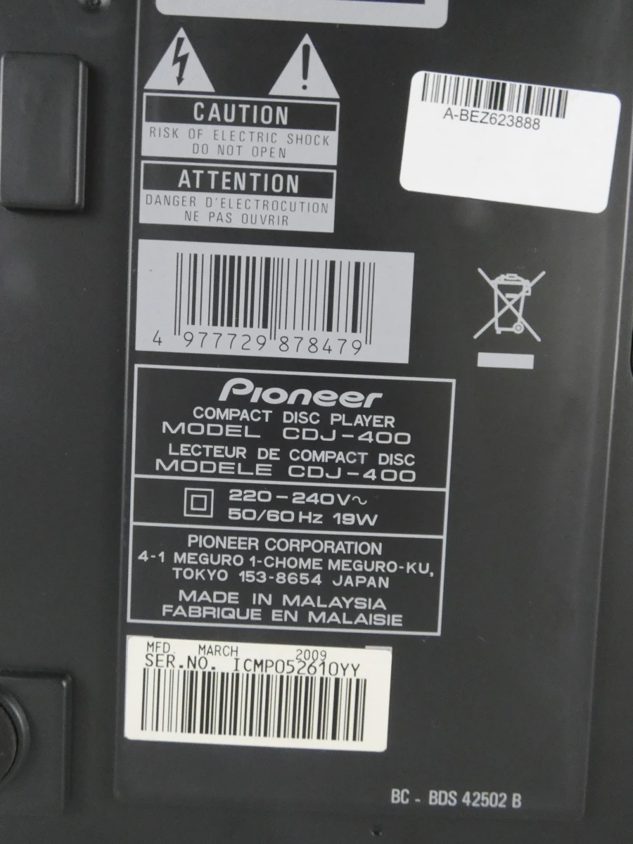 Pioneer CDJ-400 Professionele DJ Speler