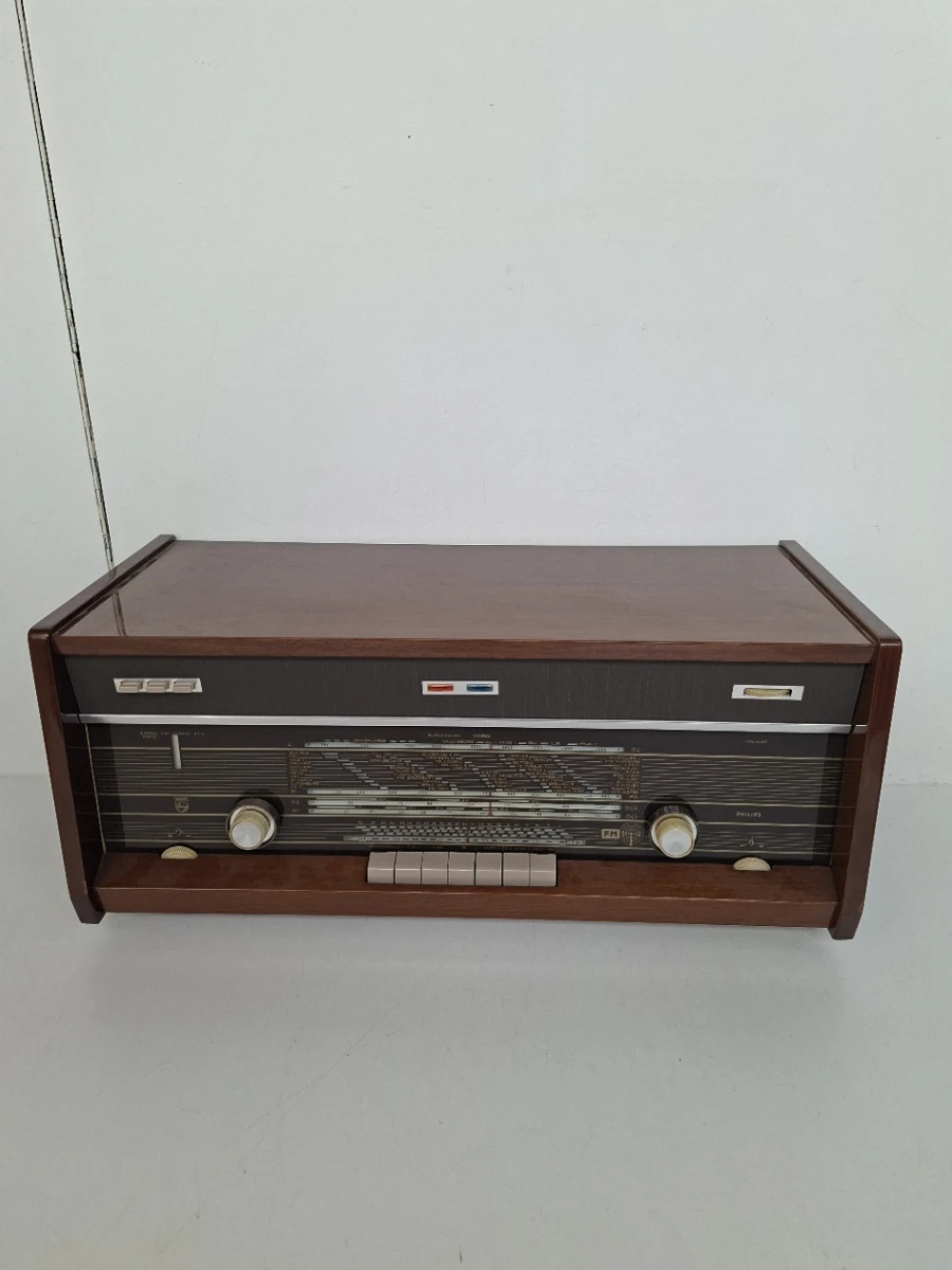 📻 Vintage Philips "Plano" Radio – Jaren '60 Mid-Century Designicoon (Decoratief) 📻