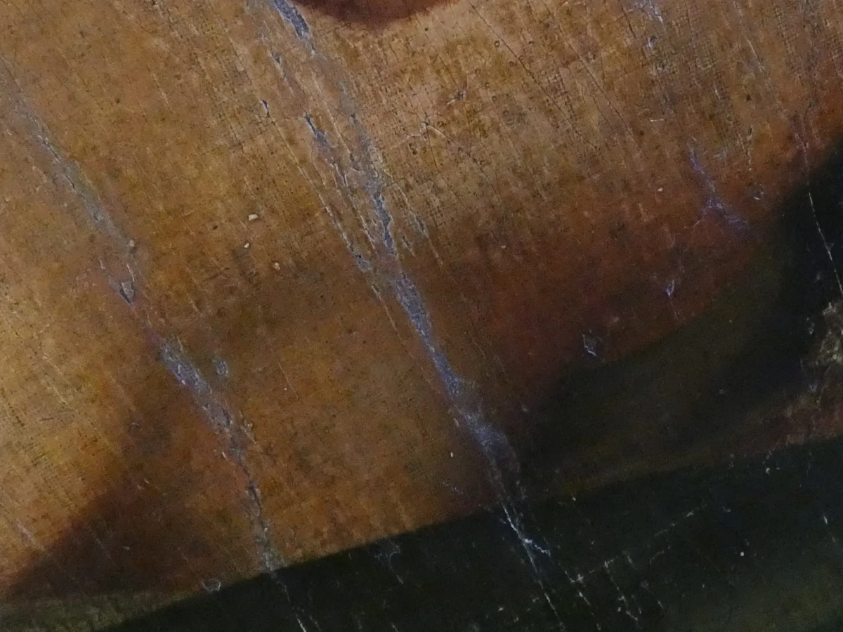 Oude decoupage vrouwelijk naakt op doek