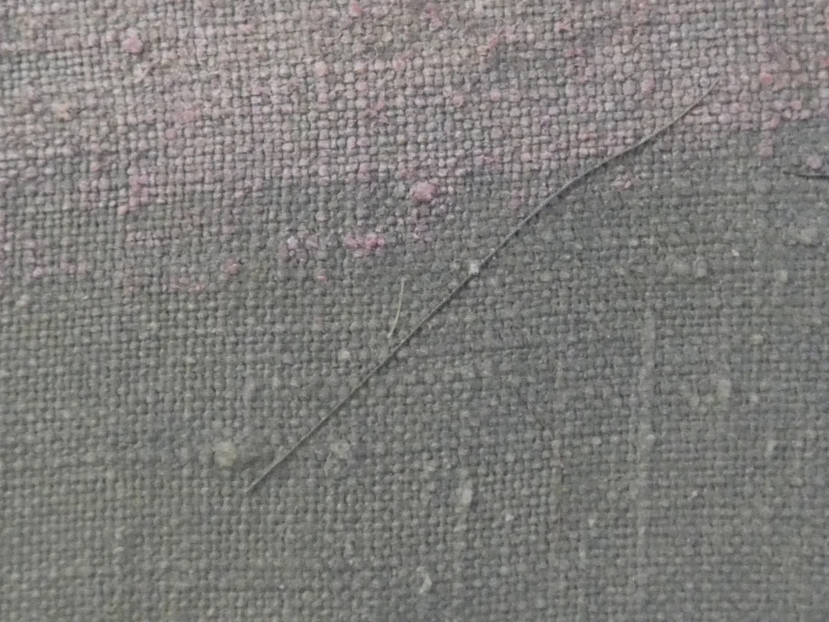 Oude decoupage vrouwelijk naakt op doek