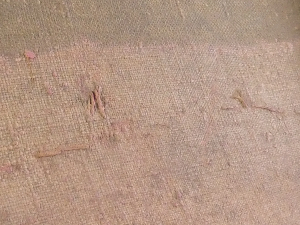 Oude decoupage vrouwelijk naakt op doek